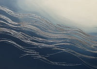 Midnight Drift Coastal Warm Painting Art - Horizontal