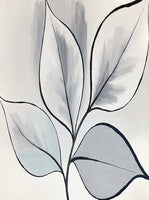 Frost Whisper Botanical Soft Painting Art - Vertical