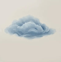 Slate Drift Atmospheric Painting Art - Square