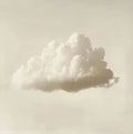 Pearl Drift Atmospheric Deep Painting Art - Square