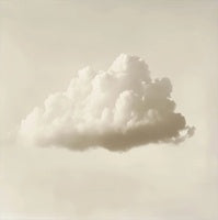 Pearl Drift Atmospheric Deep Painting Art - Square