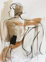 Sienna Grace Organic Painting Art - Vertical