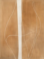 Golden Whisper Organic Abstract Painting Art - Vertical