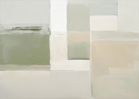 Sage Stillness Geometric Bold Painting Art - Horizontal