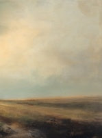 Amber Solitude Atmospheric Bare Painting Art - Set of 2