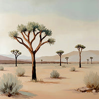 Sand Solitude Atmospheric Deep Painting Art - Square