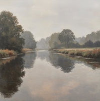 Mist Stillness Atmospheric 13 Painting Art - Square