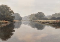 Mist Stillness Atmospheric 14 Painting Art - Horizontal