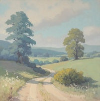 Sage Wander Atmospheric Painting Art - Square