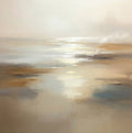 Pearl Stillness Atmospheric Soft Painting Art - Square