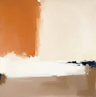 Sienna Reverie Abstract Deep Painting Art - Square