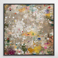 Original hand painted amber gold multicolor splatter abstract oil painting canvas wall art, elegant luxury modern nordic scandinavian h