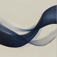 Midnight Sway Abstract Painting Art - Square