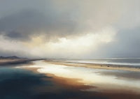 Mist Stillness Coastal 15 Painting Art - Horizontal