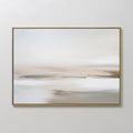 Original hand painted beige grey white mist abstract oil painting canvas wall art, nordic scandinavian minimalist elegant luxury modern home decor int