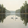 Pearl Reverie Nordic Painting Art - Square