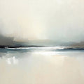 Mist Stillness Coastal 20 Painting Art - Square