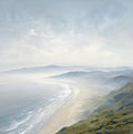 Mist Solitude Coastal 8 Painting Art - Square