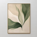 Original hand painted sage green forest botanical oil painting canvas wall art, nordic scandinavian elegant luxury minimalist modern living room home