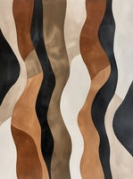 Sienna Sway Organic Painting Art - Vertical