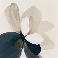 Ivory Reverie Organic Painting Art - Square