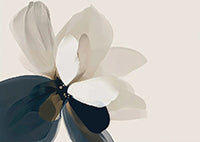 Midnight Bloom Organic Pure Painting Art - Horizontal
