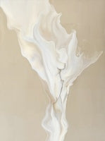 Pearl Reverie Organic Pure Painting Art - Vertical