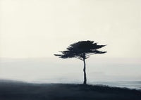Mist Solitude Coastal 13 Painting Art - Horizontal
