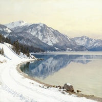 Frost Stillness Nordic Soft Painting Art - Square