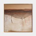 Original hand painted sienna desert cliff abstract oil painting canvas wall art, nordic scandinavian minimalist elegant luxury modern l