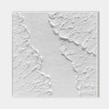 Original hand painted white textured abstract oil painting canvas wall art, nordic scandinavian minimalist elegant luxury modern living