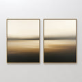 Original hand painted black amber ivory atmospheric abstract oil painting canvas wall art set of 2, nordic scandinavian elegant luxury modern living r