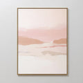 Original hand painted blush pink coastal abstract oil painting canvas wall art, nordic scandinavian elegant luxury minimalist modern bedroom home deco