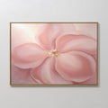 Original hand painted blush pink botanical flower oil painting canvas wall art, nordic scandinavian elegant luxury minimalist modern bedroom home deco