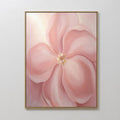 Original hand painted blush pink close-up floral oil painting canvas wall art, nordic scandinavian elegant luxury minimalist modern bedroom home decor