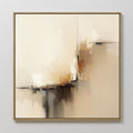 Original hand painted amber beige charcoal abstract oil painting canvas wall art, nordic scandinavian elegant luxury minimalist modern living room hom