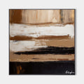 Original hand painted amber brown black textured abstract oil painting canvas wall art, nordic scandinavian elegant luxury modern livin