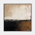 Original hand painted amber black ivory abstract oil painting canvas wall art, nordic scandinavian minimalist elegant luxury modern liv