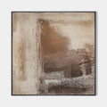 Original hand painted sienna brown abstract oil painting canvas wall art, nordic scandinavian minimalist elegant luxury modern interior
