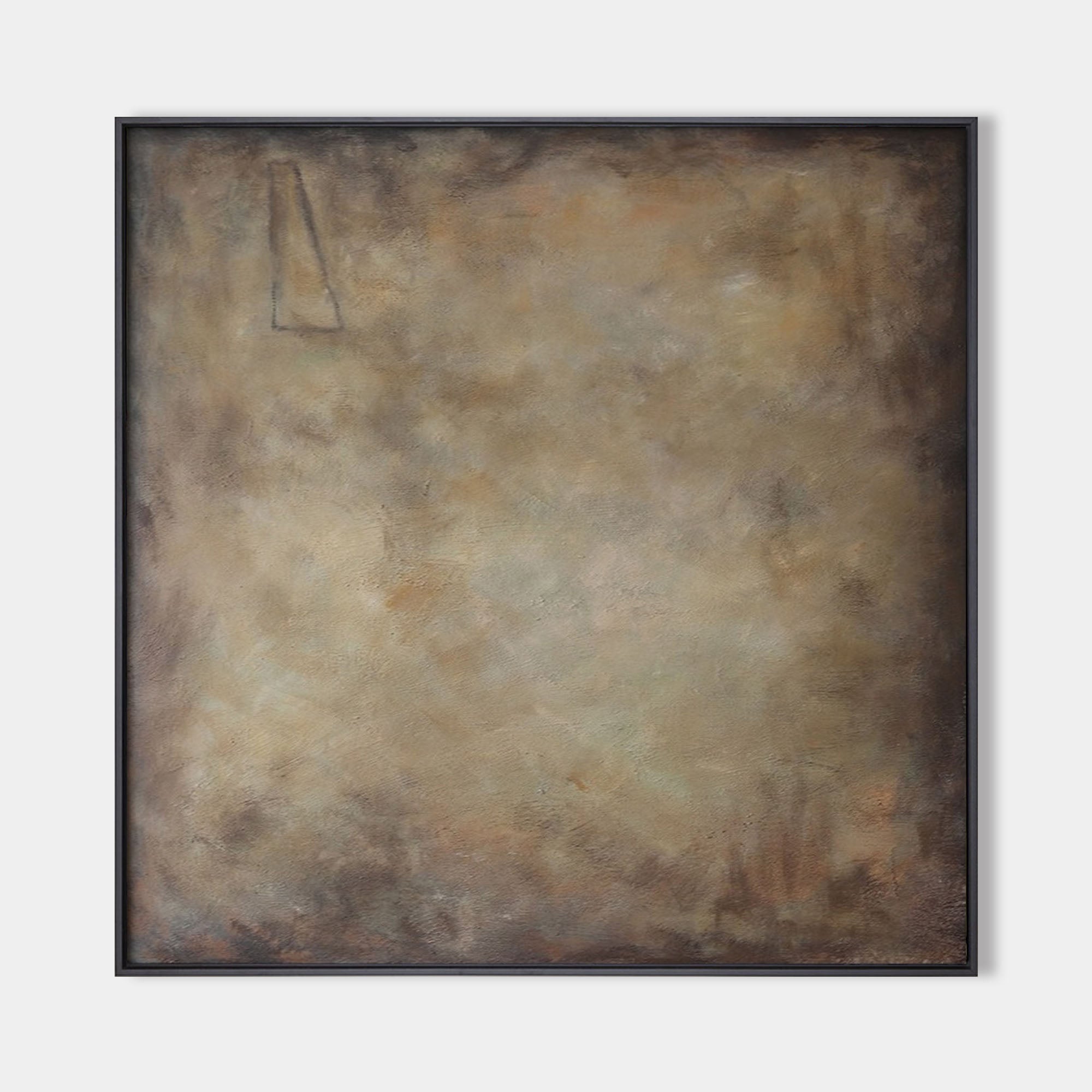Original hand painted copper bronze abstract oil painting canvas wall art, nordic scandinavian minimalist elegant luxury modern living