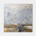 Original hand painted grey gold abstract landscape oil painting canvas wall art, nordic scandinavian minimalist elegant luxury modern l