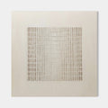 Original hand painted ivory taupe textured grid oil painting canvas wall art, nordic scandinavian minimalist elegant luxury modern livi