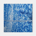 Original hand painted cobalt blue abstract oil painting canvas wall art, silver white splatter texture, nordic scandinavian elegant lux