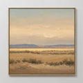 Original hand painted warm amber desert landscape oil painting canvas wall art, nordic scandinavian elegant luxury minimalist modern living room home