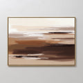 Original hand painted warm brown sienna cream abstract oil painting canvas wall art, nordic scandinavian elegant luxury modern living room home decor