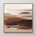 Original hand painted sienna brown beige atmospheric abstract oil painting canvas wall art, nordic scandinavian elegant luxury modern living room home