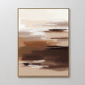 Original hand painted warm brown sienna beige abstract oil painting canvas wall art, nordic scandinavian elegant luxury modern living room home decor