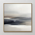 Original hand painted slate grey charcoal ivory atmospheric abstract oil painting canvas wall art nordic scandinavian minimalist elegant luxury modern