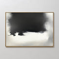 Hand painted original black ivory abstract storm cloud oil painting canvas wall art, nordic scandinavian elegant luxury minimalist modern home decor i