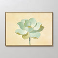 Original hand painted sage green mint botanical floral oil painting canvas wall art, nordic scandinavian elegant luxury minimalist modern home decor i